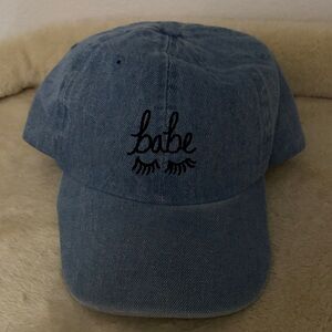 Babe Blue Denim Cap with Embroidered Design